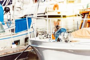 Recreational yacht detail photo