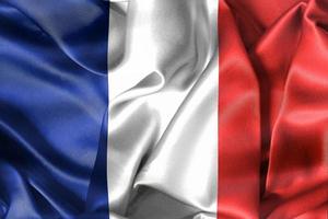 bandera de francia - bandera de tela que agita realista foto
