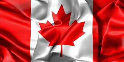 Canada flag - realistic waving fabric flag photo