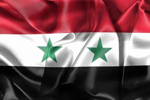 3D-Illustration of a Syria flag - realistic waving fabric flag photo