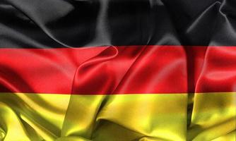 Germany flag - realistic waving fabric flag photo