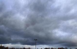 impresionantes formaciones de nubes oscuras justo antes de una tormenta eléctrica foto