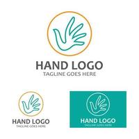 mano logo icono vector diseño plantilla ilustración