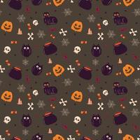 Halloween pattern in seamless style. vector