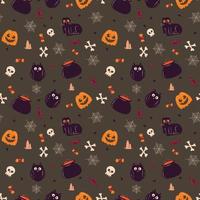 Halloween pattern in seamless style. vector