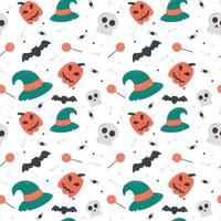 Halloween pattern in seamless style. vector