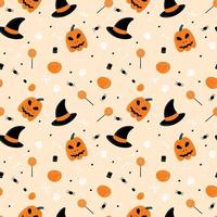 Halloween pattern in seamless style. vector