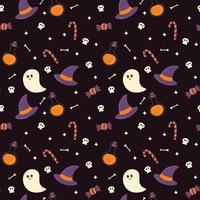 Halloween pattern in seamless style. vector