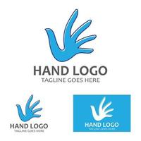 Hand logo icon vector design template illustration