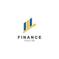 logotipo de empresa financiera o logotipo gráfico financiero. logotipo para datos de resultados de empresas financieras. con ilustración de plantilla de vector de diseño de icono.