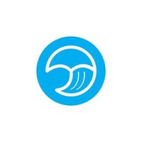 Water wave icon vector