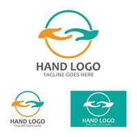 Hand logo icon vector design template illustration
