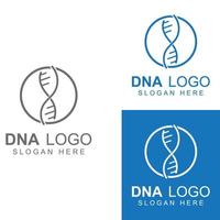 logotipo vectorial de adn. logotipo médico moderno, con diseño de plantilla de ilustración vectorial vector