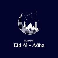 plantilla gráfica feliz eid al adha vector