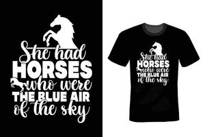 diseño de camiseta de caballo, vintage, tipografía vector