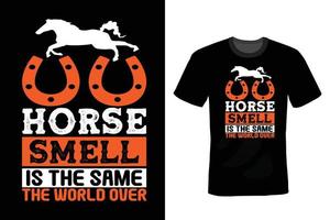 diseño de camiseta de caballo, vintage, tipografía vector