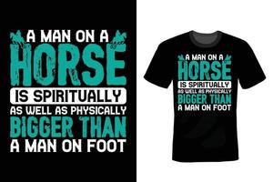 diseño de camiseta de caballo, vintage, tipografía vector