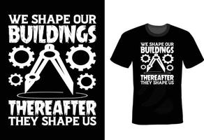 Civil Engineer T shirt design, vintage, typography vector