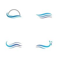 Wave water beach blue water logo vector