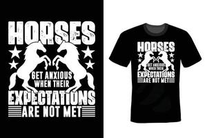 Horse T shirt design, vintage, typography vector