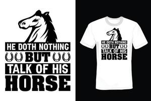 Horse T shirt design, vintage, typography vector