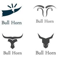 Bull's head horn logo. Using a vector illustration template design concept.