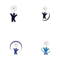 people star logo and symbol vector