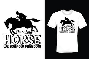 Horse T shirt design, vintage, typography vector