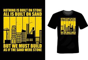 Civil Engineer T shirt design, vintage, typography vector