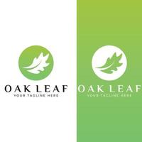 Autumn oak leaf logo and oak tree logo. With easy and simple editing of vector illustration.