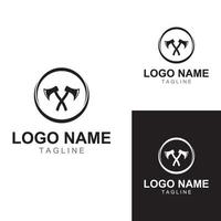 Axe logo or hatchet logo with concept design vector illustration template.