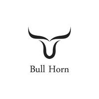 Bull's head horn logo. Using a vector illustration template design concept.