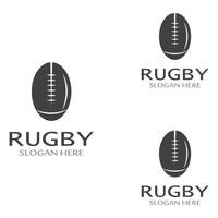 Rugby Ball American Football Icon Vector Logo Template