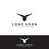 Bull's head horn logo. Using a vector illustration template design concept.