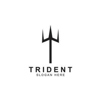 Trident logo using a design concept vector illustration template.