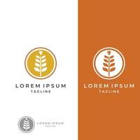 Wheat or cereal logo, wheat field and wheat farm logo.With easy and simple editing illustrations. vector