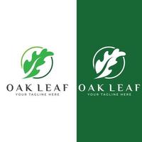 Autumn oak leaf logo and oak tree logo. With easy and simple editing of vector illustration.