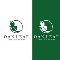 Autumn oak leaf logo and oak tree logo. With easy and simple editing of vector illustration.