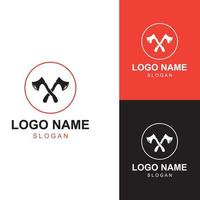 Axe logo or hatchet logo with concept design vector illustration template.