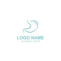 stomach health and stomach care logo design icon vector template