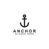 Logo and anchor symbol design vector illustration template.