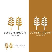 Wheat or cereal logo, wheat field and wheat farm logo.With easy and simple editing illustrations. vector