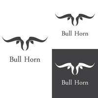 Bull's head horn logo. Using a vector illustration template design concept.