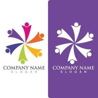 Community group logo, network and social icon vector