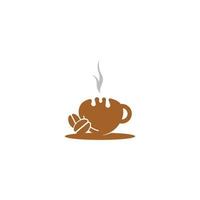 coffee bean icon vector illustration template