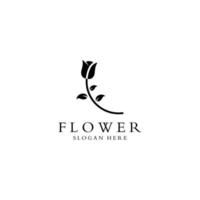 logotipos de flores, rosas, flores de loto y otros tipos de flores. utilizando el concepto de diseño de una plantilla de ilustración vectorial. vector