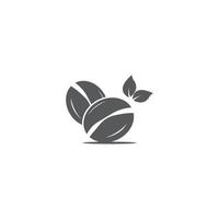 coffee bean icon vector illustration template