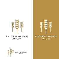 Wheat or cereal logo, wheat field and wheat farm logo.With easy and simple editing illustrations. vector