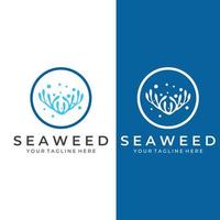 Seaweed logo with template illustration vector design.