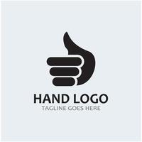 mano logo icono vector diseño plantilla ilustración